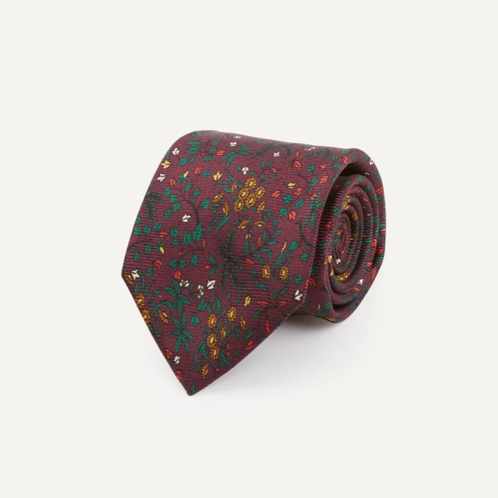 ISO ALD / Drake's Purple Floral Tie